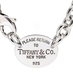 Please Return to TIFFANY Oval Chocker Chain Collar Necklace